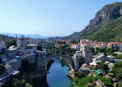 Mostar Sehenswürdigkeiten Städte Reise: Blick vom Minarett der Koski-Mehmed-Pascha-Moschee