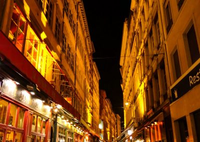 Lyon Städtereise: Die abendlichen Straßen im Stadtteil Presqu'ile