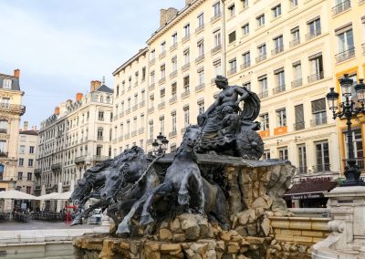Der Bartholdi Brunnen auf dem Place de Terreaux