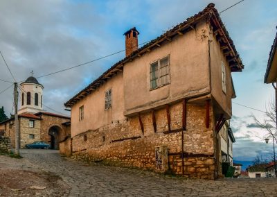 Markante Häuser in der Altstadt von Ohrid