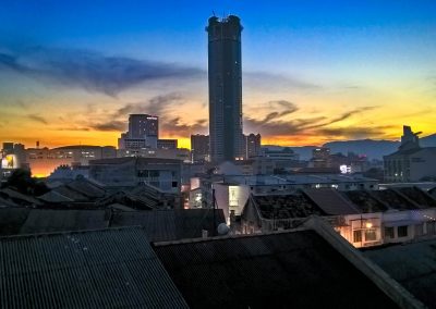 Sonnenuntergang in George Town Penang