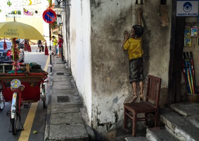 Penang Sehenswürdigkeiten: ... und noch mehr Street Art - überall zu finden in George Towns Altstadt