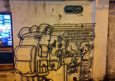 Die berühmte Backpacker Straße Love Lane