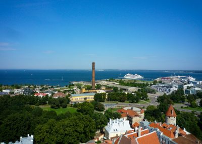 Ausblick auf den Hafen vom Turm der Olaikirche
