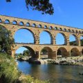 Das römische Aquädukt Pont du Gard in Südfrankreich