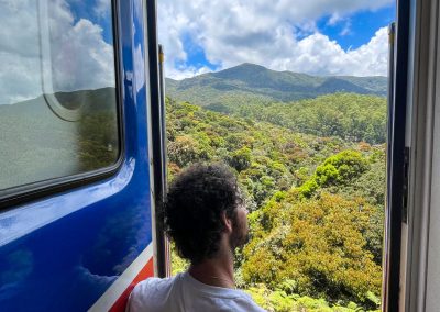 Ausblick während der Zugfahrt in Sri Lanka