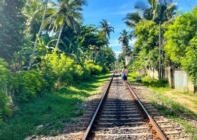 Gleise der Bahnverbindung nach Colombo
