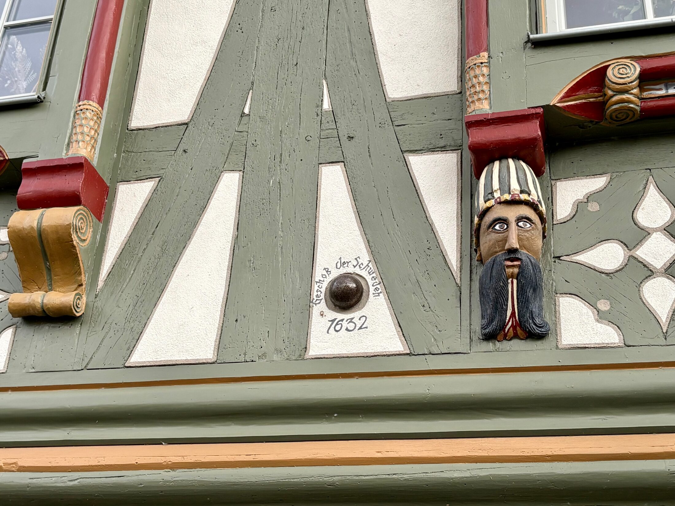 Schwedenkugel Kanonenkugel 30-jähriger Krieg Brückenhäuser Bad Kreuznach Fachwerk alt Sehenswürdigkeiten